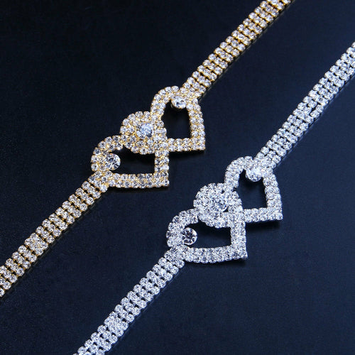 Beach “Double Heart” Anklet Bracelet