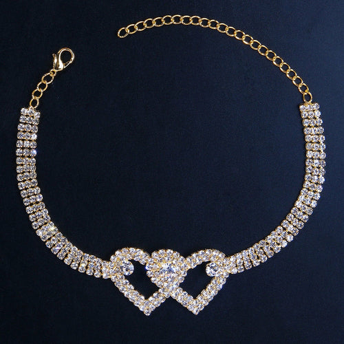 Beach “Double Heart” Anklet Bracelet